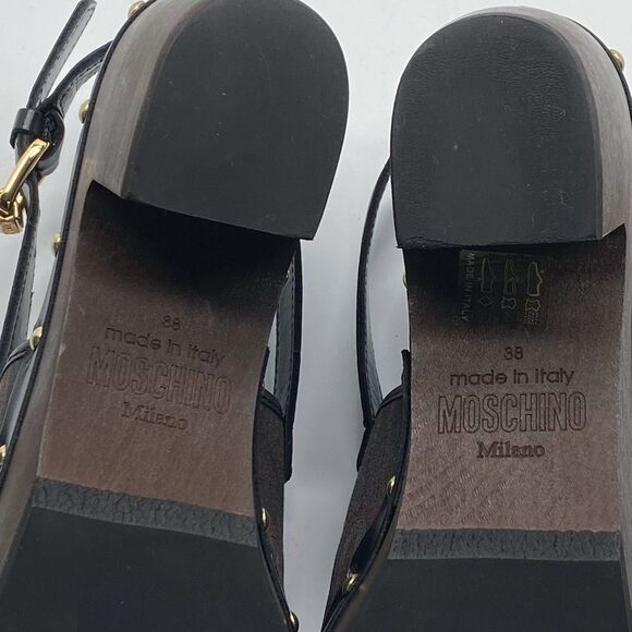 Moschino Brown and Black Clogs - Picture 14 of 14